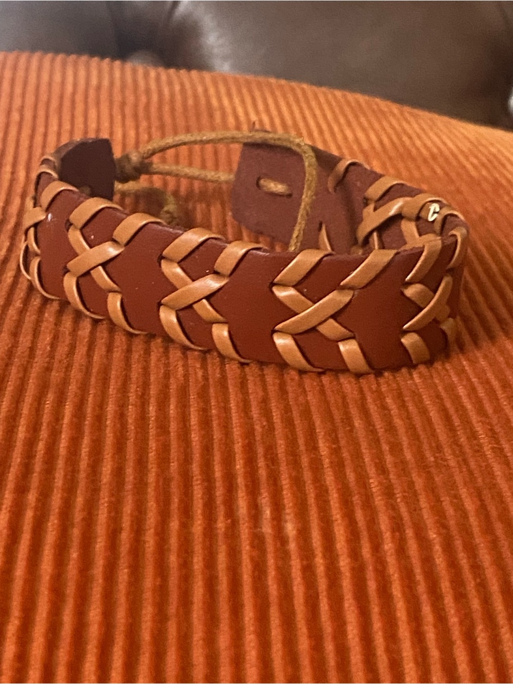 Vintage Braided Leather Bracelet - Brown & Tan